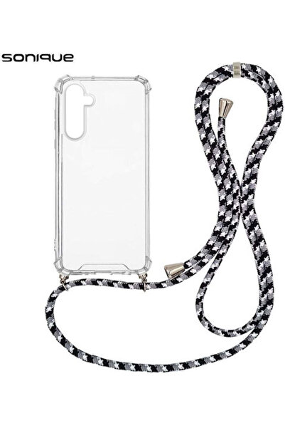 Other Sonique Πίσω Θήκη Σιλικόνης με Λουράκι Μαύρο (Galaxy A55)