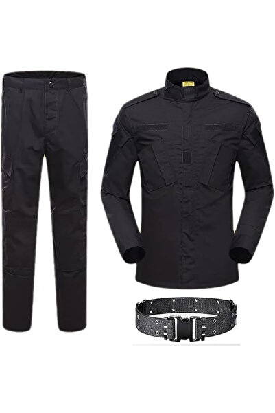 OEM Costum tactic de luptă negru pentru bărbați, jachetă cu pantaloni, S