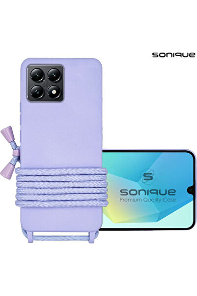 Other Θήκη σιλικόνης με κορδόνι μεταφοράς Sonique Xiaomi Xiaomi 14t Λιλά