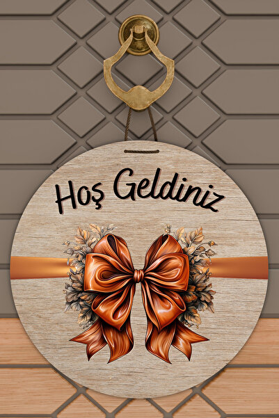 Dormot Yüksek Kaliteli Dijital Baskı, Standart Hoşgeldiniz Kahverengi Çiçekli...