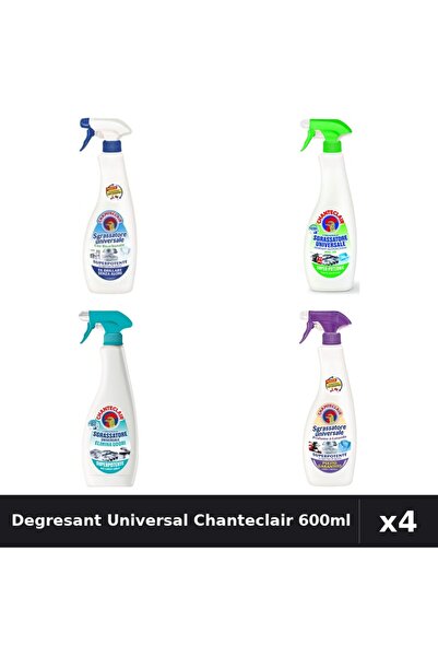 Chanteclair Pachet 4 Degresant Universal 600ml - Bicarbonat, Lămâie, Lavandă,...