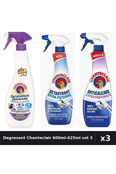 Chanteclair Set 3 Degresant Universal 600ml-625ml - Lavanda, Extra Puternic, ...