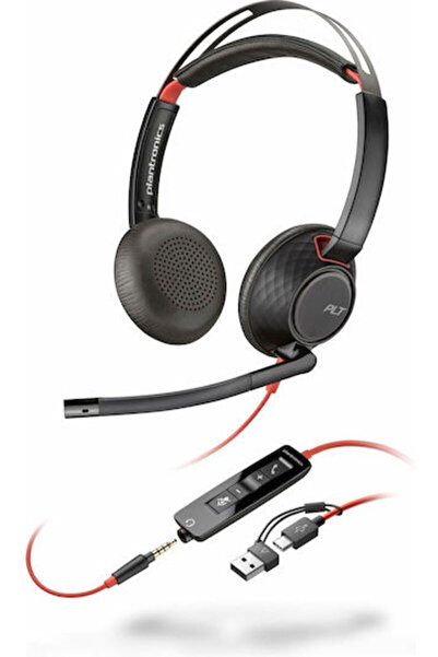 Poly Blackwire 5220 Ακουστικά Πολυμέσων Επί του Αυτιού με Μικρόφωνο USB-C