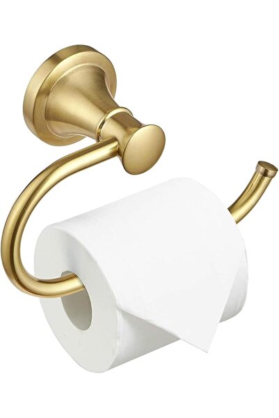 The Bros Brushed Gold Toilet Tissue Paper Holder Brushed Gold