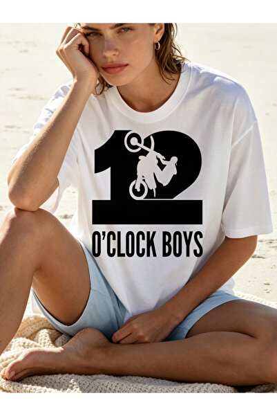 Fleck تي شيرت نسائي 12 O Clock Boys برسومات الدراجات النارية كاجوال للصيف
