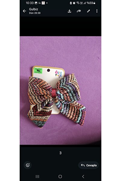 NO BRAND Knitted Patterned Bow Clip Buckle