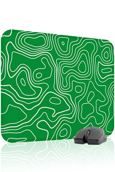 mousepad bastir Verde Alb 48X40 XL Fan Gaming Mouse Pad Bază anti-alunecare C...