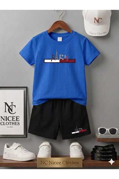 NC Nicee Clothes LETNJA DEČJA MAJICA I KRATKE HLAČE UNISEKS (CRVENO-BELI PARI...