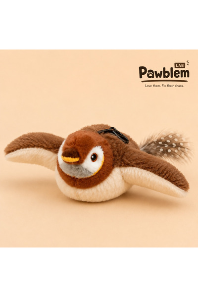Pawblem Lab Şarjlı Peluş Uçan Kuş Kedi Oyuncağı