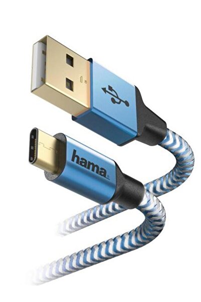 Hama Cablu USB-A - Lightning Reflected 1.5M Albastru 201553