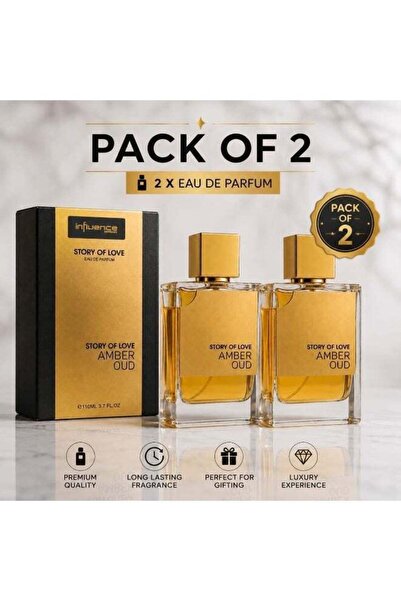 Influence Germany عطر ستوري أوف لوف أمبر أود أو دو بارفان 110 مل عبوة من قطعتين