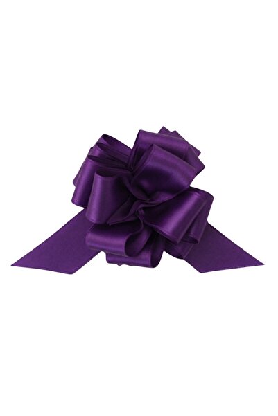 BRIZZOLARI Dark purple self-forming satin bow