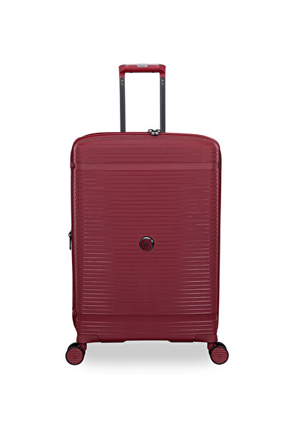 IT LUGGAGE İtluggage Bordo Çekçekli Sert Valiz Unanimous Orta