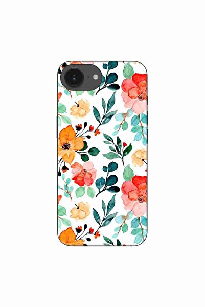 OEM Husa compatibila cu Apple iPhone 16e Silicon Gel Tpu Model Painted Flowers
