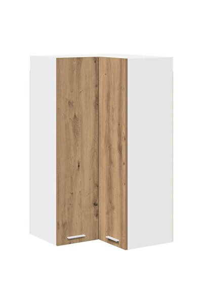 vidaxl Wall cabinet with door Artisan Oak and White 57 x 57 x 100 cm