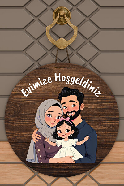 Dormot Yüksek Kaliteli Dijital Baskı, Standart Evimize Hoşgeldiniz Türbanlı A...
