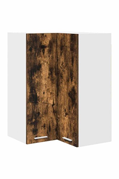 vidaxl Wall cabinet Smoked oak and white 57 x 57 x 80 cm