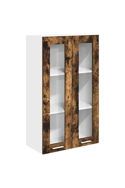 vidaxl Wall cabinet Smoked oak 60 x 31 x 100 cm Composite wood