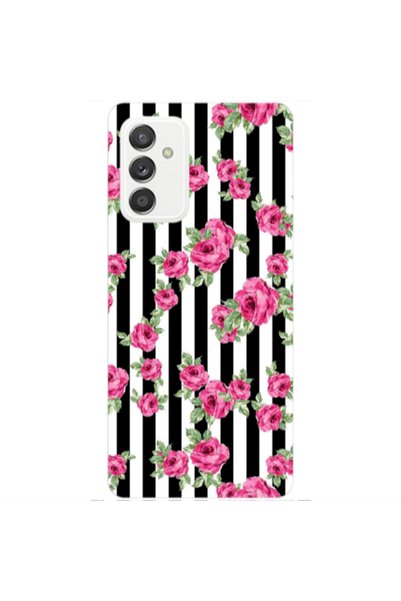 Other Samsung M23 Roses and black line Transparent Silicone TPU Θήκη