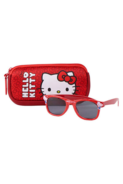 Hello Kitty Ochelari de soare UV 400 cu toc, roșii
