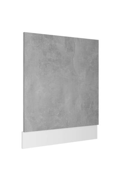 vidaxl Panou frontal mașină spălat vase “Lyon”, gri beton 59,5x3x67 cm