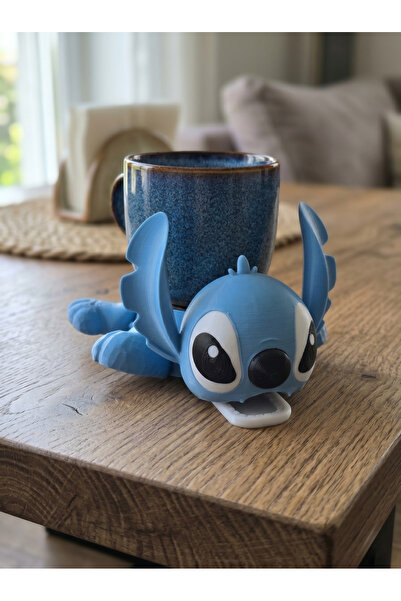 mekatris3d Mekatris Stitch Hareketli Mekanik Bardak Altlığı - Bardağı Koyunca...