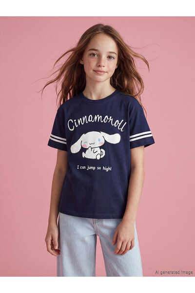 LC Waikiki تي شيرت TRENDLUCKY Farkıyla Cinnamoroll المطبوع للفتيات