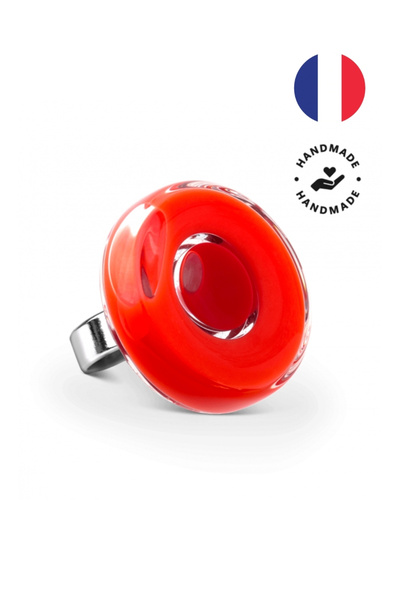 Pylones Glass Ring - Duo - Medium Milk
