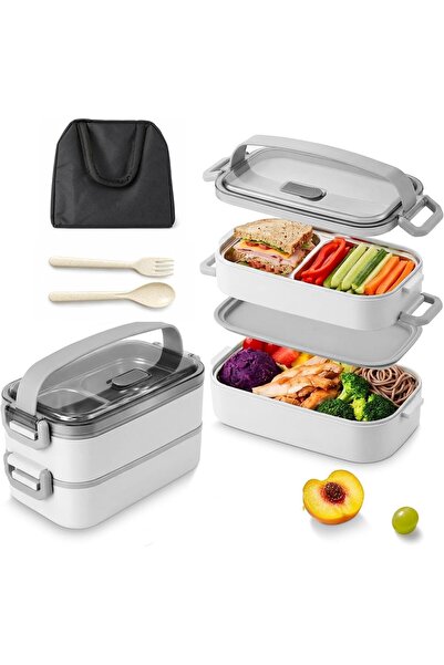 TOSHIONICS Lunch Box 2 layer Stainless Steel Bento Box 1350ml - 304 Food Grad...
