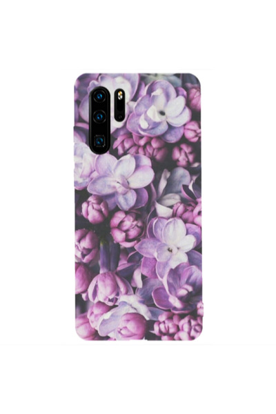 Other Huawei P30 Pro Purple Flowers Transparent Silicone TPU Θήκη