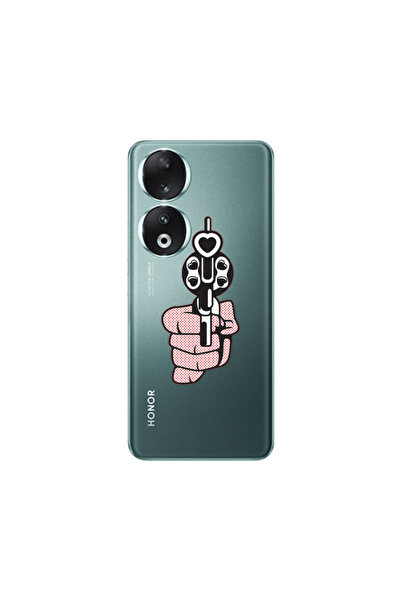 Other Honor 90 5G Heart gun Transparent Silicone TPU Θήκη