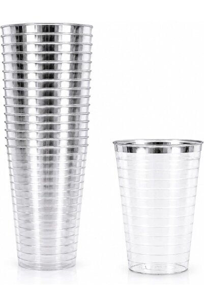 Sunny Your Bright choice Sunny Premium 10oz Plastic Cups with Metallic Rim – ...
