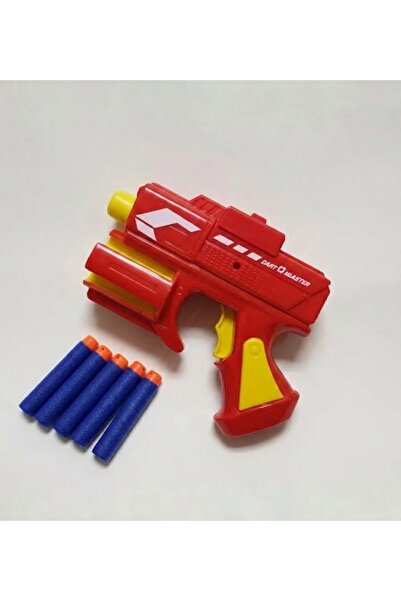 abnturk Sünger Dart Oyuncak Silah 1 Adet Plastik Tabanca 5 Adet Sünger Dart S...