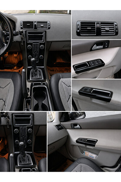 FD Damla Etiket Volvo S40 Full Set Piano Black Parlak Siyah Maun Kaplama