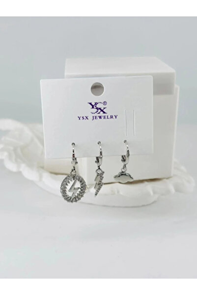 Marsilyan Nvdn- Ieg - Zircon Stone Triple Combination Earrings Iegrs-Nvdn1