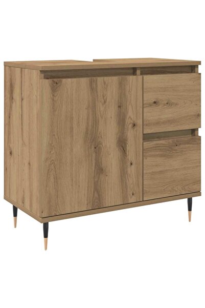 vidaxl Dulap de baie, stejar artizanal, 65x33x60 cm, lemn prelucrat
