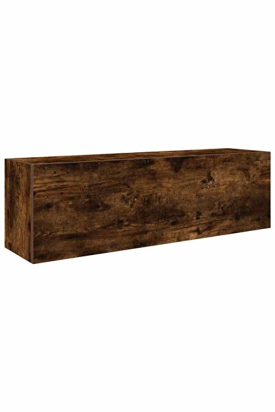 vidaxl Dulap perete baie, stejar fumuriu, 100x25x30 cm, lemn prelucrat