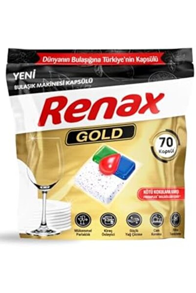 Yıldızan Terra Organik Renax Dishwasher Capsules, 70 Pieces, Containing Enzym...