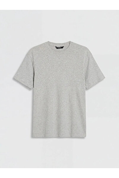 LC Waikiki Gray Relax Fit Crew Neck Men's T-Shirt