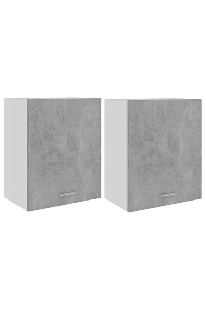 vidaxl Dulapuri suspendate “Lyon”, 2 buc., gri beton, 50x31x60 cm, PAL