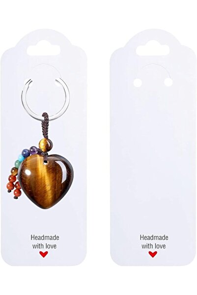 naturevo 100 Adet Anahtarlık Paketleme Ve Sunum Kartı 300 gr Kalın Katon 5,5*...