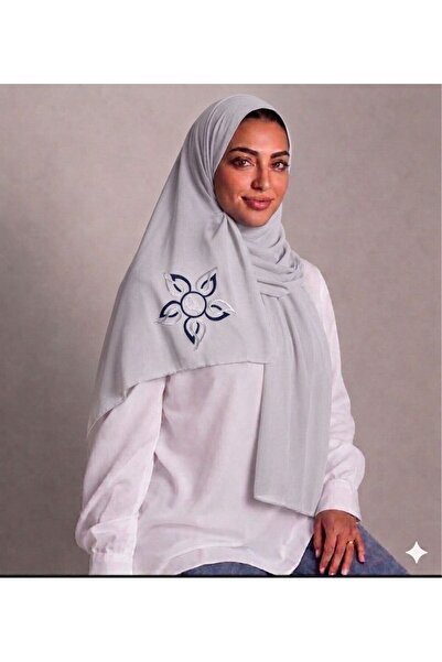 Veil Designer Benatari Scarf with Medical Association Logo Gray Japanese Boua...