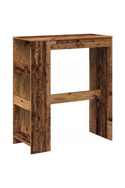 vidaxl Masă bar cu rafturi, lemn vechi, 90x40x103,5 cm, lemn prelucrat