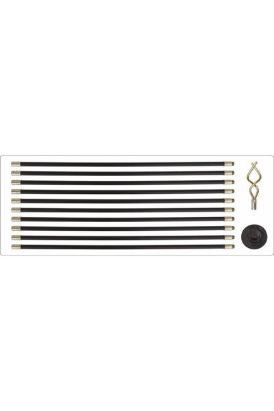 yato Set tije curatare scurgere, 10x92cm, Negru