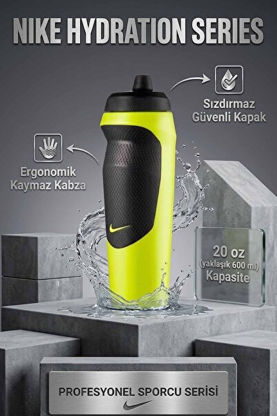Nike HyperFuel Water Bottle 20 oz / 600 ml - Sızdırmaz Sporcu Matarası (Fıstı...