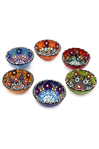 OEM Set of 6 decorative ceramic bowls hand-painted, Turkish mini bowls in rel...