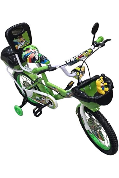 Raed Azzeem Bicycle with stand and basket for children, 14 inch size, blue co...