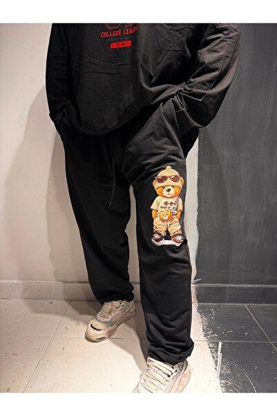 Bas Body FitnessWear Μαύρο αθλητικό παντελόνι Teddy Bear, ελαστικό, κατάλληλο...