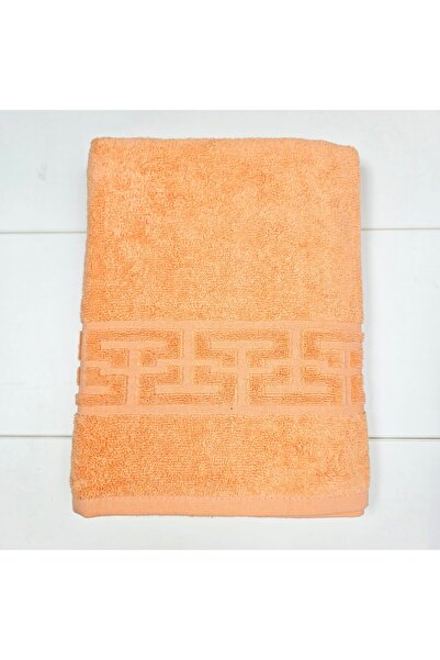 Kotonia Home Set of 3 Greek Border Jacquard Plush Luxury bath towels - 100% C...