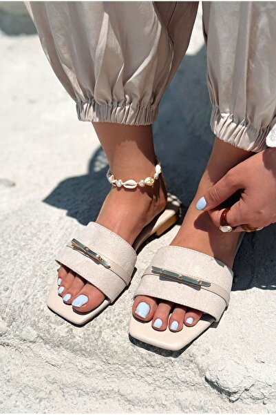 I Love Shoes Papuci de damă Zenth din piele intoarsa bej